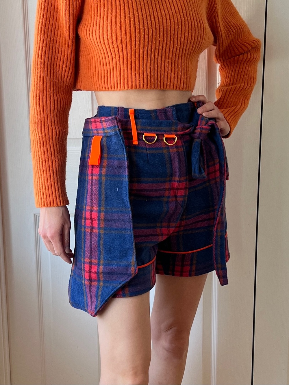 Colourful Plaid Highwaisted Shorts - Picture 5 of 8